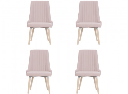 4x Chaises Chaise Rembourrage Moderne Set Design Lehn Suite Fauteuil Complet neuf